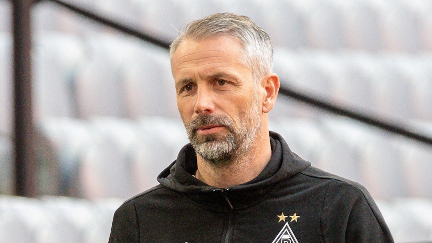 Trainer Marco Rose, hier am 8. Mai 2021 beim Auswärtsspiel in München, steht vor seinem letzten Spiel als Coach für die Gladbacher Borussia.