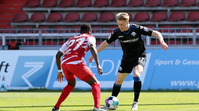 Chris Führich beim Spiel SC Paderborn gegen Würzburger Kickers