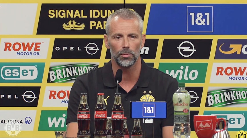 Marco Rose 1. Juli 2021 Vorstellung als neuer Trainer in Dortmund
