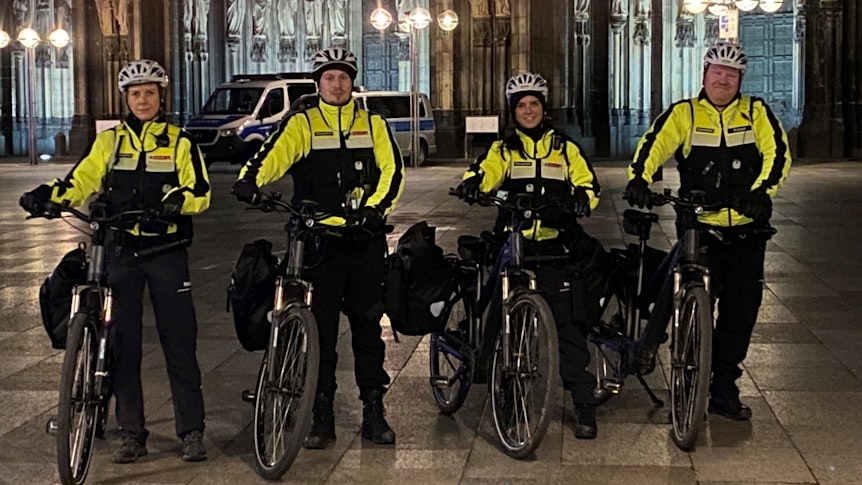 Die neue Fahrradstaffel des Ordnungsdienstes der Stadt Köln