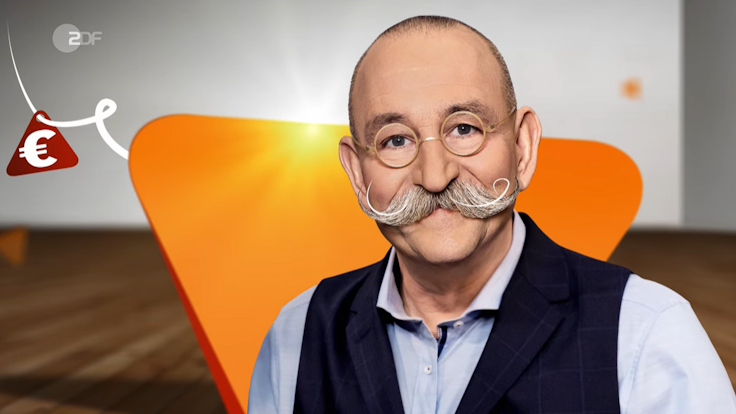Das Bild zeigt das Logo der ZDF-Sendung „Bares für Rares“ mit dem Konterfeit des Moderators Horst Lichter. Der Screenshot wurde am 4. Januar aufgenommen.