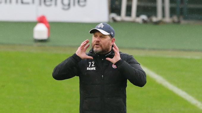 1. FC Köln, Training, Steffen Baumgart (1. FC Köln), 04.01.2022, Bild: Herbert Bucco
