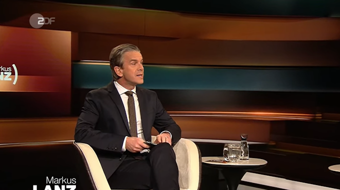 Markus Lanz in seiner ZDF-Talkshow vom 6. Januar 2022.