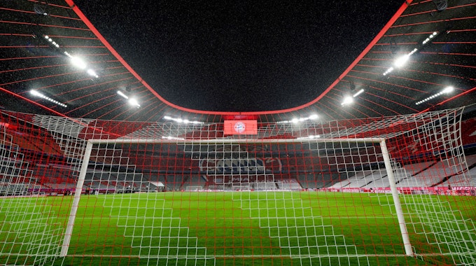 Die Allianz-Arena in München von innen.