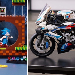 Lego Neuheiten im Januar 2022. Modell zum Sega-Videospiel Sonic The Hedgehog und Technic BMW M 1000 RR Motorrad.