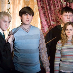 Tom Felton, Matthew Lewis, Emma Watson und Jamie Waylett.