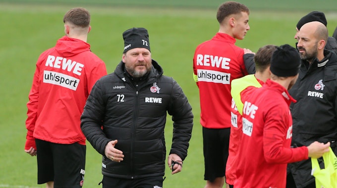 Steffen Baumgart, hier beim Training am 7. Januar 2022, hat allen Grund zur Freude.