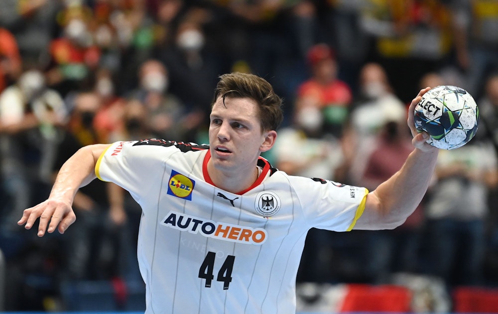 Handball-EM: Deutschlands Christoph Steinert in Aktion.
