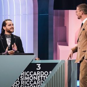 Riccardo Simonetti (links) und Joko Winterscheidt in „Wer stiehlt mir die Show“ vom 18. Januar 2022.