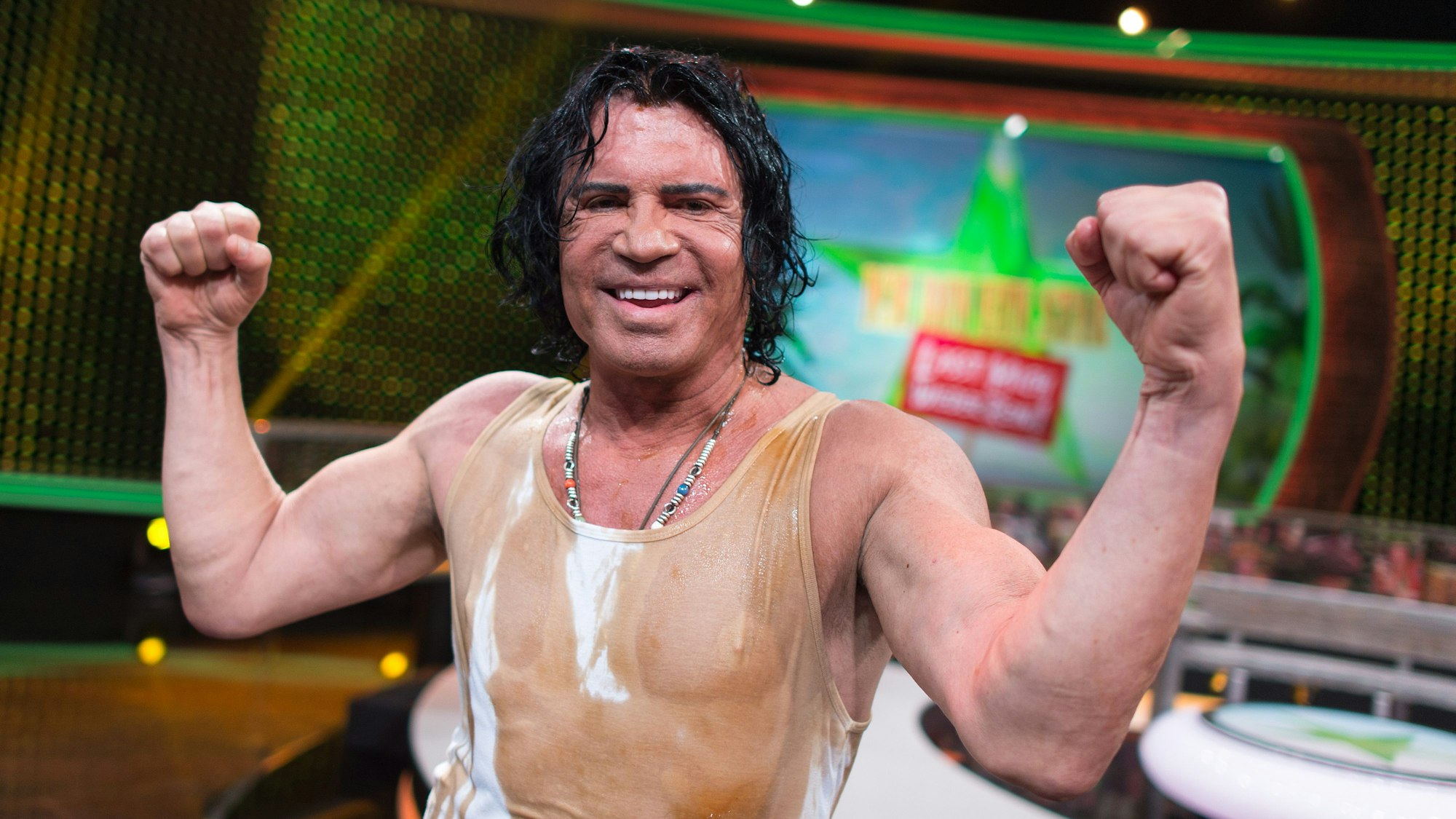 Sänger Costa Cordalis posiert nach der RTL-Show «Ich bin ein Star - Lasst mich wieder rein!» im August 2015.