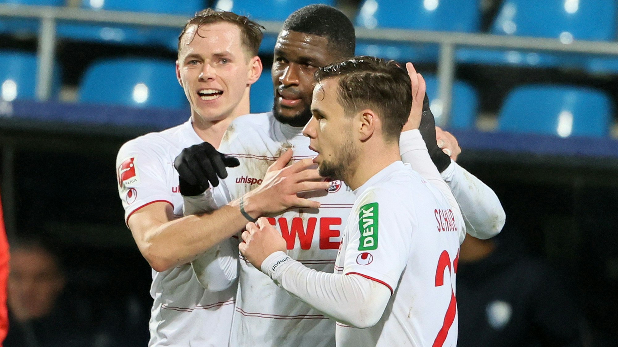 Anthony Modeste jubelt für den 1. FC Köln gegen den VfL Bochum.