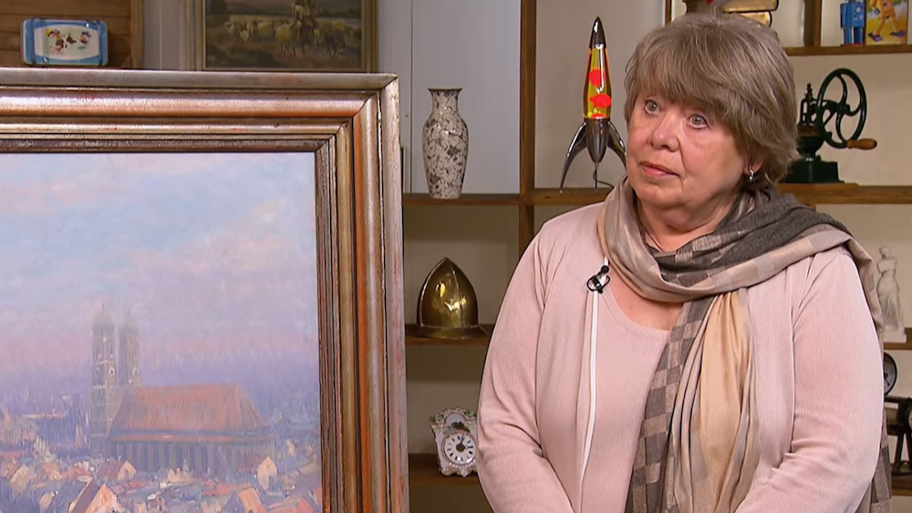 Der Screenshot zeigt die Leverkusener Hausfrau Petra Böckly am 24. Januar 2022 in der ZDF-Show „Bares für Rares“.