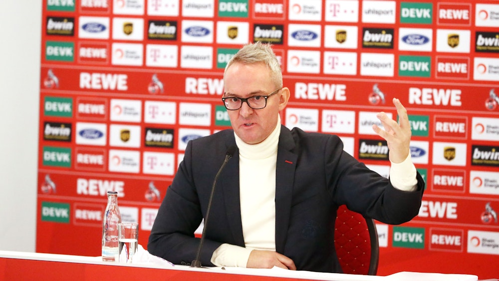 Bilanz-Pressekonferenz mit Alexander Wehrle vom 1. FC Köln.