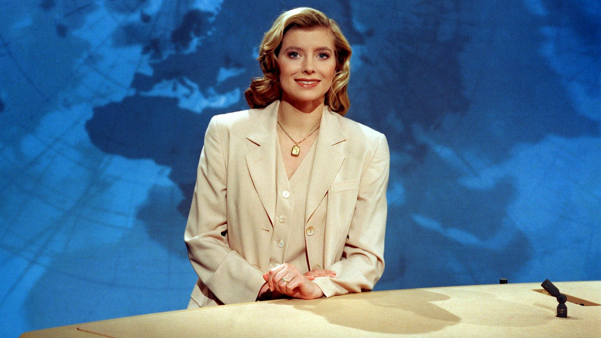 Susan Stahnke (Foto aus dem Jahr 1997) präsentiert die  ARD-„Tagesschau“.