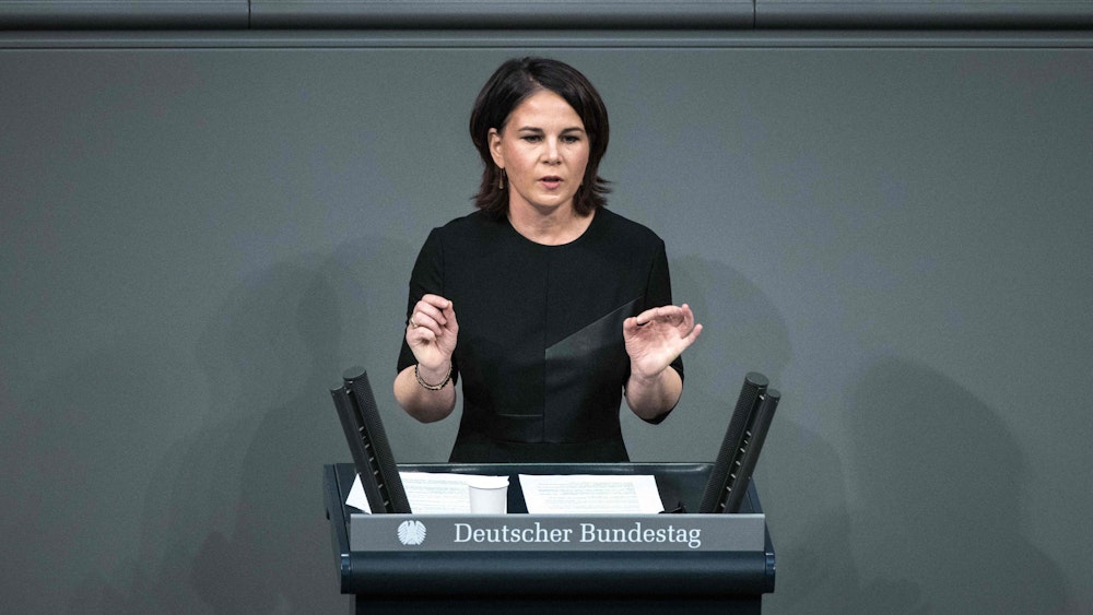 Annalena Baerbock hat im Bundestag deutliche Worte an Russland gerichtet.