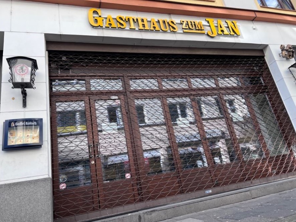 Das Gasthaus Jan in der Thieboldsgasse ist geschlossen. Foto von Redakteur Bastian Ebel