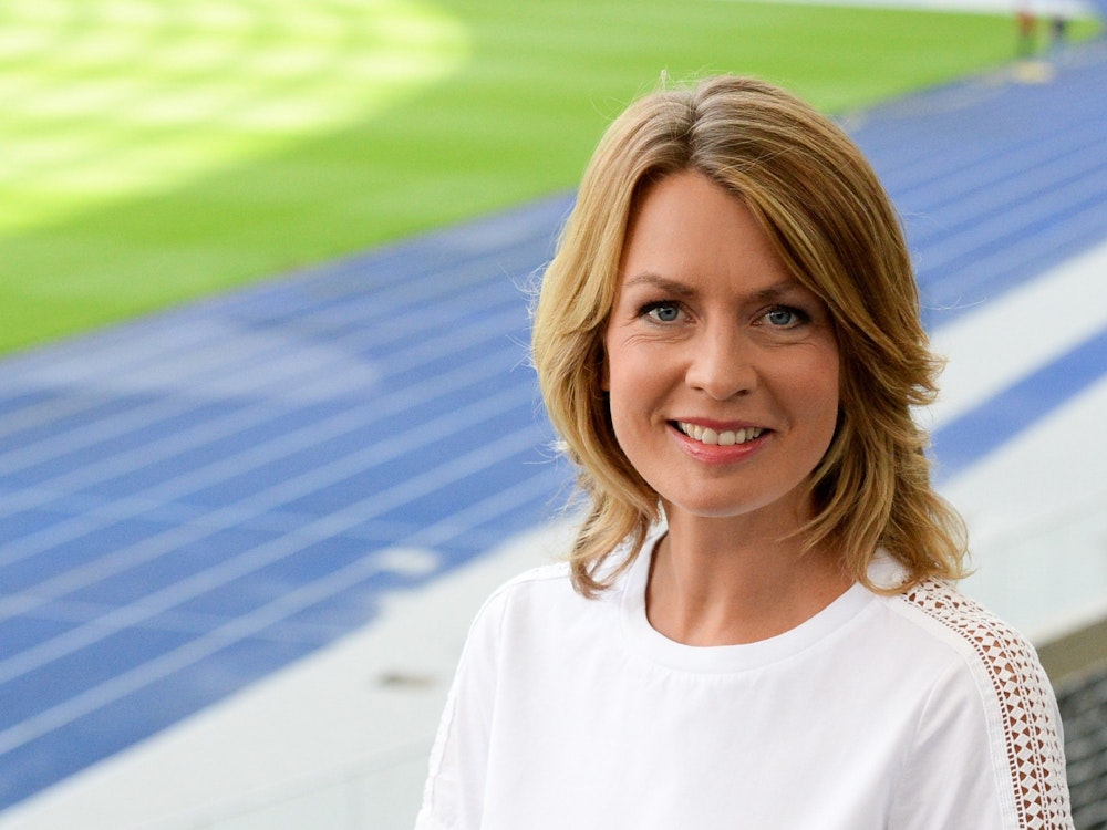Jessy Wellmer: Die Sportschau-Moderatorin berichtet auch über Olympia 2022. Unser Bild zeigt sie 2017 in Berlin.