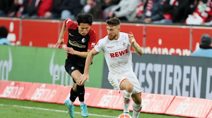 Salih Özcan, hier beim Heimsieg über den SC Freiburg am 5. Februar 2022, ist beim FC mittlerweile Stammspieler.