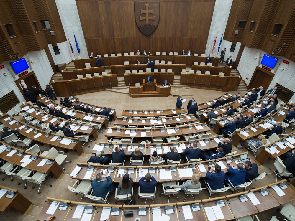 Im slowakischen Parlament (hier ein Archivfoto) kam es plötzlich zu Handgreiflichkeiten.