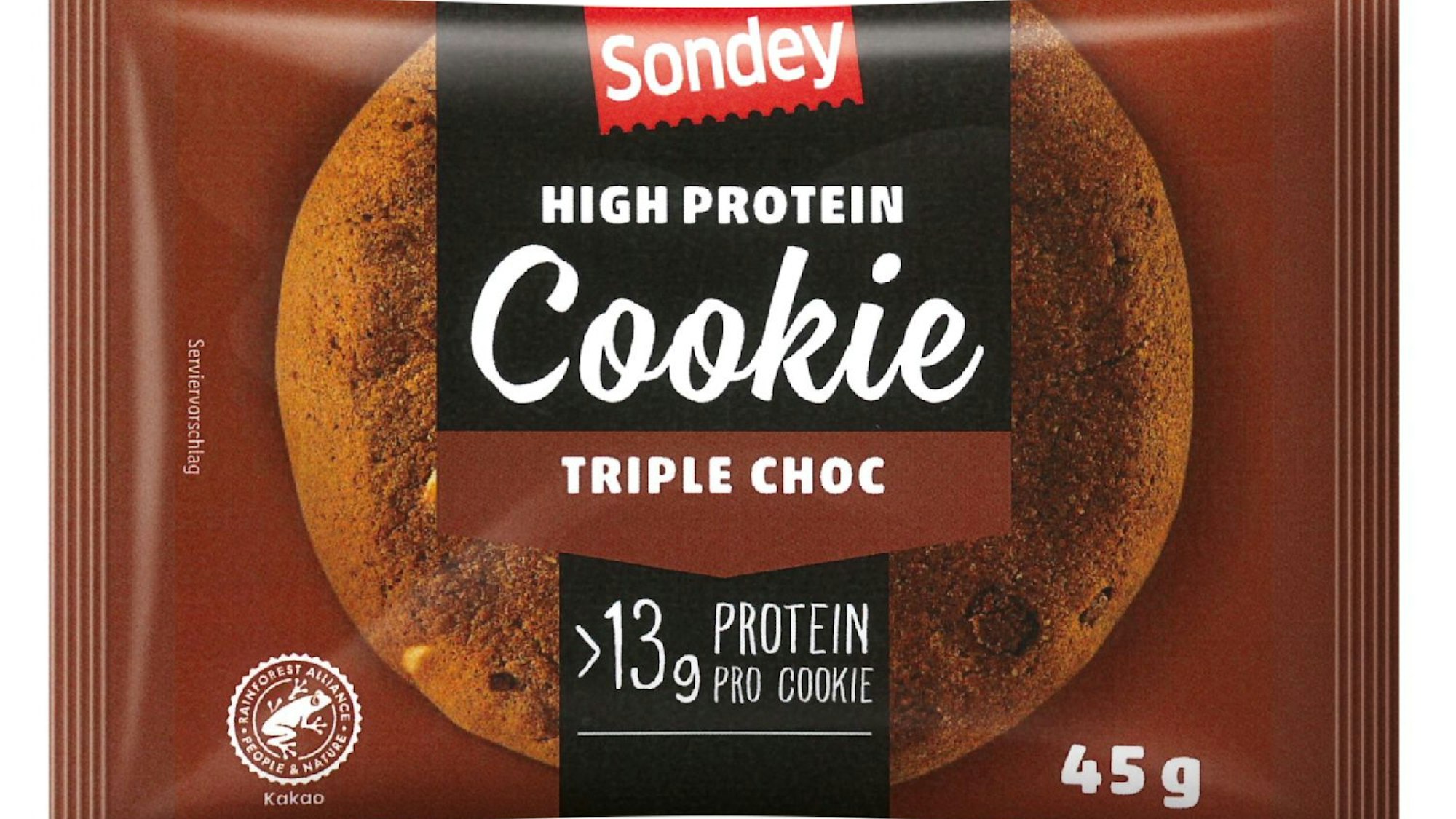 Die Georg Parlasca Keksfabrik GmbH informiert über einen Warenrückruf des Produktes „Sondey High Protein Cookie Triple Choc, 45 g“.