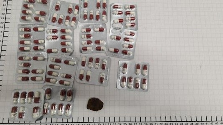 Drogen, die die Bundespolizei in der Hose eines 18-Jährigen fand.