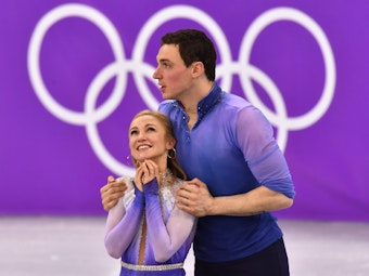 Aljona Savchenko gewann am 15. Februar 2018 mit Bruno Massot Gold bei Olympia in Südkorea.