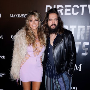 Heidi Klum, left and Tom Kaulitz attend day two of Maxim Big Game Weekend on Saturday, Feb. 12, 2022, at City Market Pavilion in Los Angeles. (Photo by Willy Sanjuan/Invision/AP)