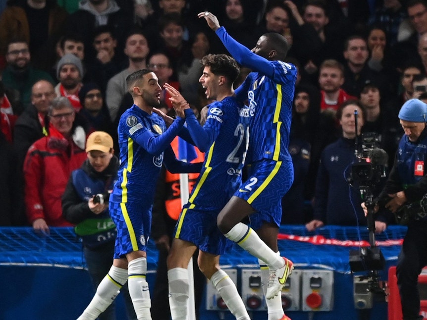 Der FC Chelsea gewann am Dienstagabend, 22. Februar 2022, dank einer starken Leistung von Kai Havertz gegen OSC Lille.