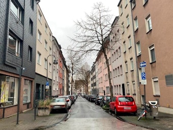 Blick auf eine Straße in Köln.