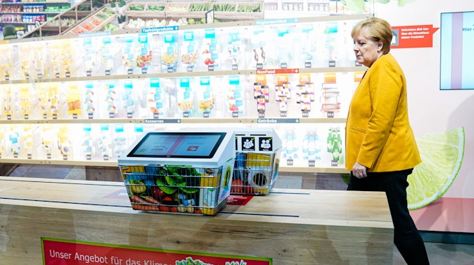 Bundeskanzlerin Merkel (hier ein Archivfoto) wurde beim Einkaufen bestohlen.