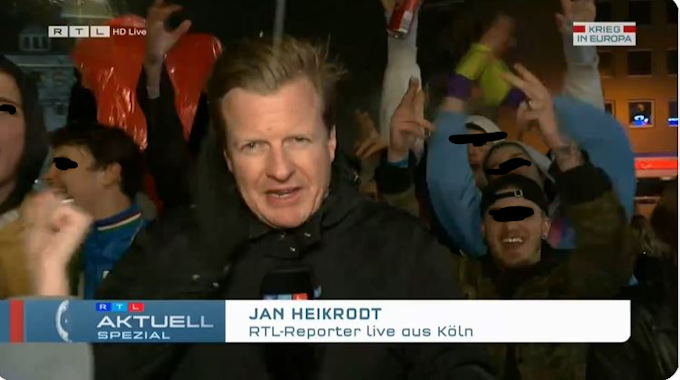 Screenshot von einer RTL Aktuell Live-Schalte am Donnerstagabend (24. Februar) in Köln.