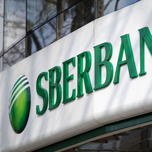Die Sberbank-Filiale in Ljubljana.