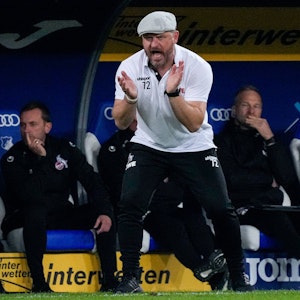 Steffen Baumgart beim Spiel des 1. FC Köln in Hoffenheim