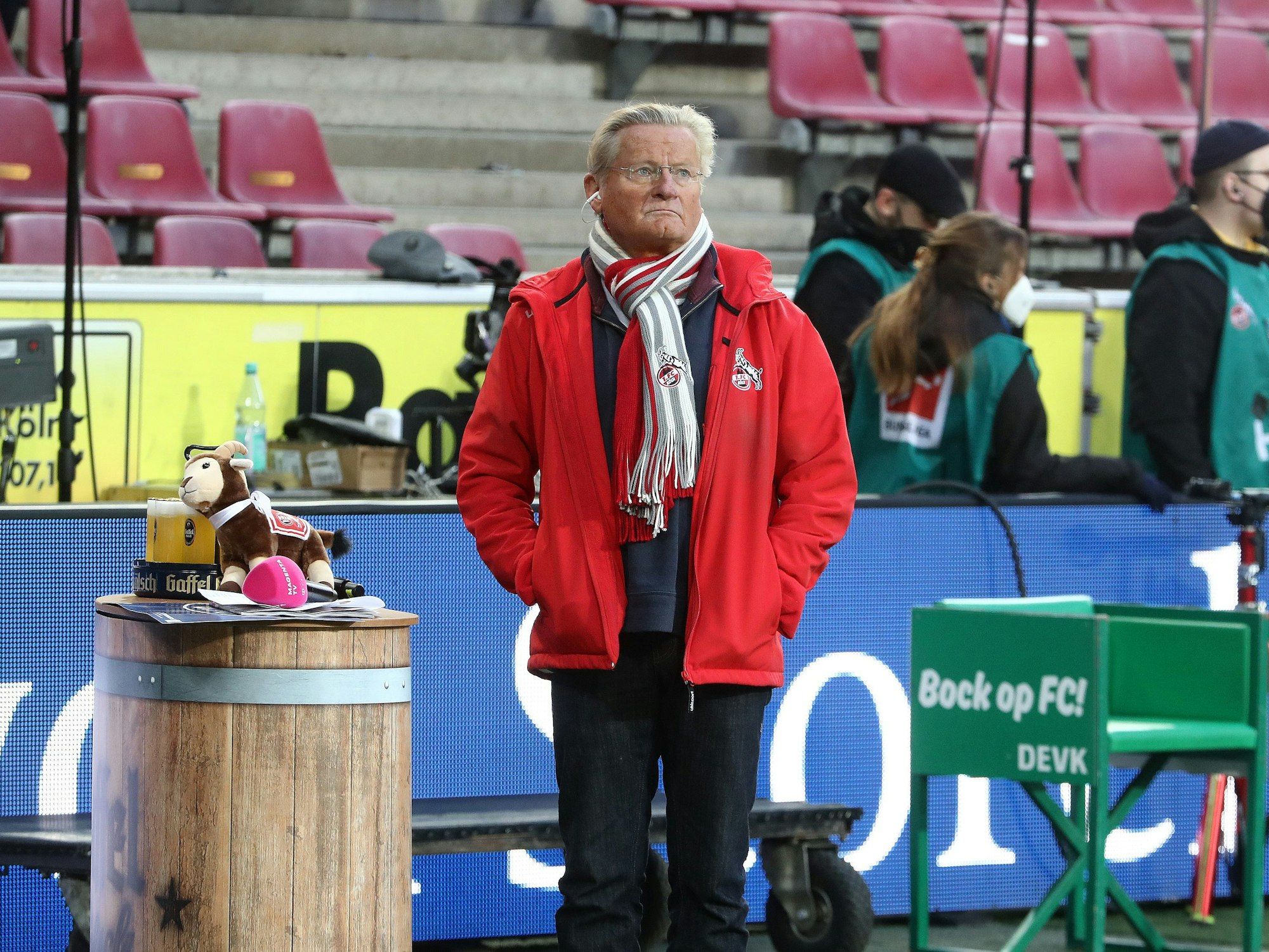 Stadionsprecher Michael Trippel vor dem Spiel gegen Eintracht Frankfurt
