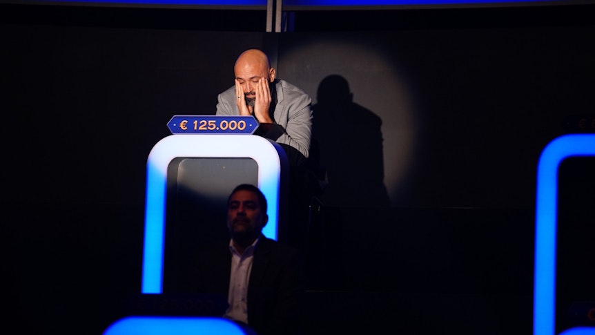 Wer wird Millonär? (RTL-Ausstrahlung vom 7.3.2022) Mohamed Mahjoubi, Kandidatenjoker von Marvin Köchl Foto: RTL / Stefan Gregorowius