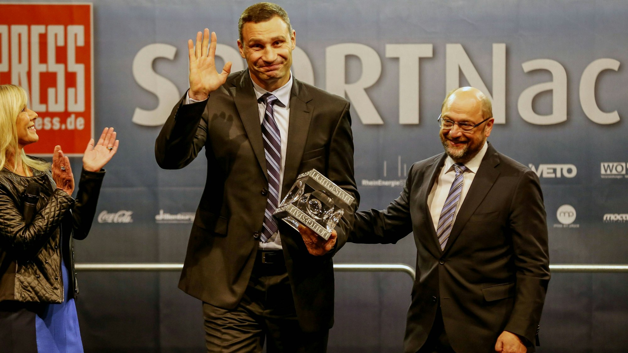 Vitali Klitschko und Martin Schulz auf der EXPRESS-Sportnacht.