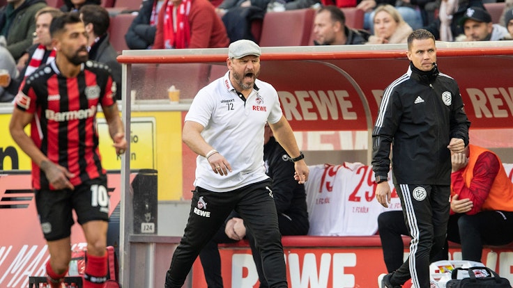Steffen Baumgart im Spiel gegen Bayer Leverkusen