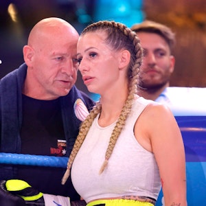 Carina Spack im September 2020 beim Sat.1-„Promiboxen“