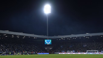 Das Ruhrstadion in Bochum am 18. März 2022 beim Bundesliga-Duell zwischen dem VfL Bochum und Borussia Mönchengladbach.