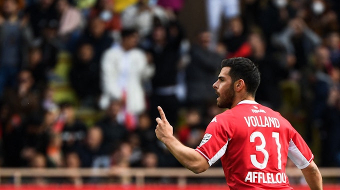 Monaco-Torjäger Kevin Volland jubelt nach seinem Treffer gegen Paris.