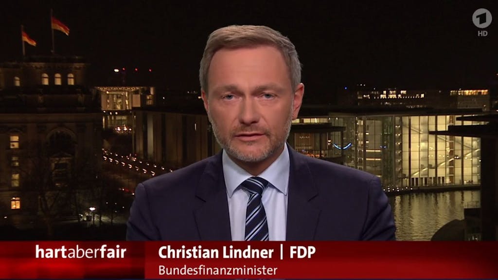 Finanzminister Christian Lindner wurde in „Hart aber fair“ am Montagabend deutlich.