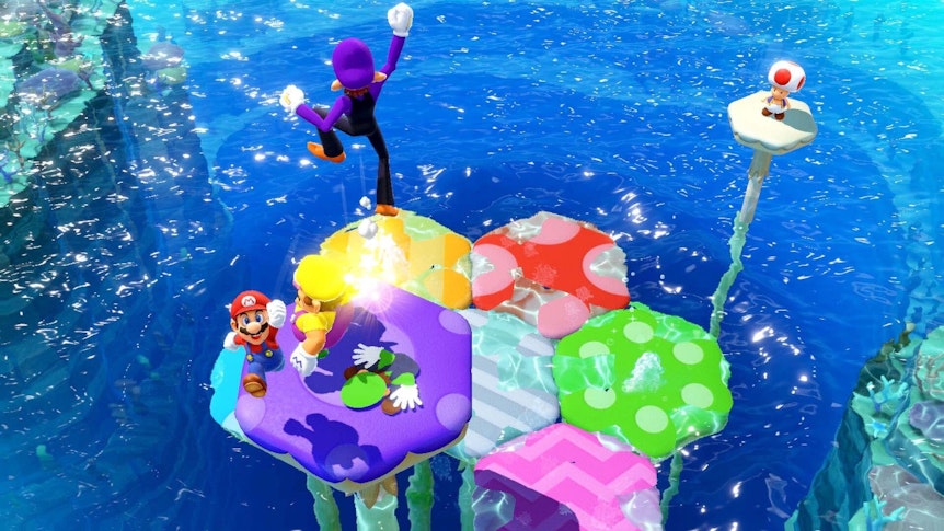 Ein gemeinsamer Spieleabend gelingt mit „Mario Party Superstars“.