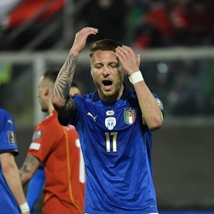 Ciro Immobile ärgert sich bei Italiens Playoff-Blamage gegen Nordmazedonien.