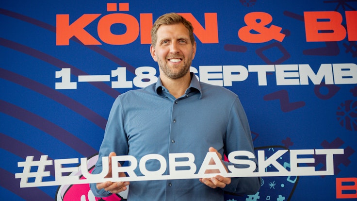 Basketball: Eurobasket-PK mit Dirk Nowitzki und Armin Andres am 29.03.22 im KölnSKY in Köln Nordrhein-Westfalen.