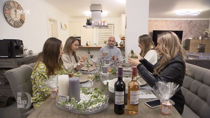 Die Gäste bei Das perfekte Dinner in der Influencer-Woche im März 2022 (von links): Download aus dem Vox-Presseportal.