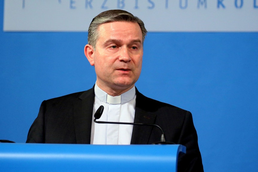 Generalvikar Markus Hofmann am 23. März 2021 bei einer Pressekonferenz des Erzbistums Köln.
