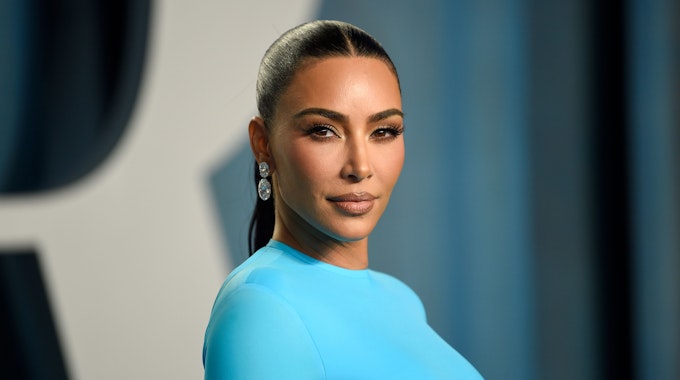 Kim Kardashian auf einer Party im Jahr 2022 in Hollywood.