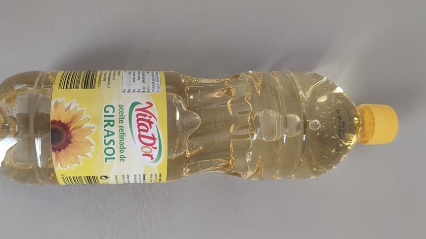 Eine Falsche Sonnenblumenöl aus Teneriffa mit dem Namen „Girasol“.