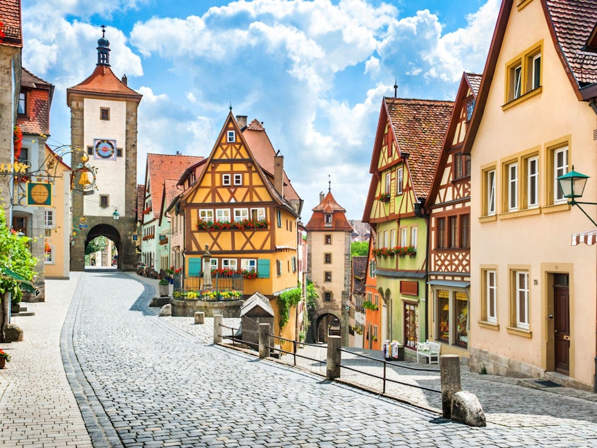 Eine der schönsten Sehenswürdigkeiten in Bayern: Rothenburg ob der Tauber.