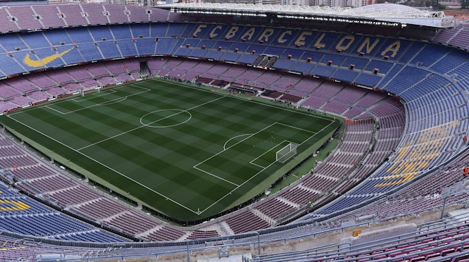 Das Camp Nou von oben.